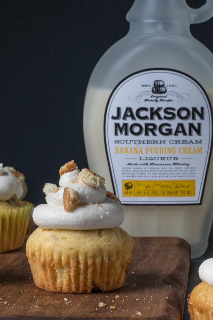 Banana Pudding Whiskey Cupcakes by Southern FATTY