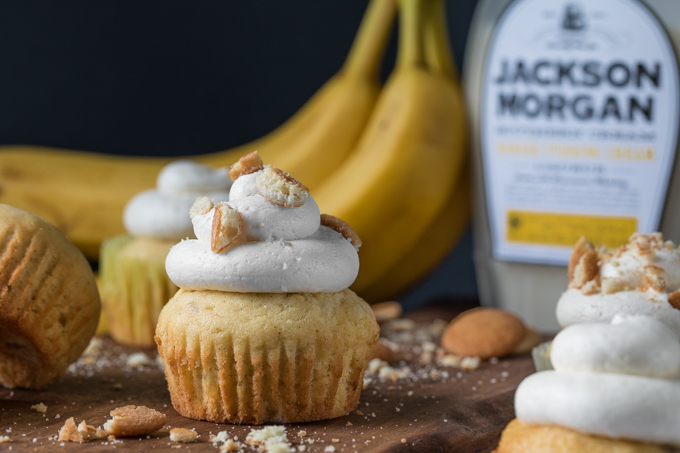 Banana Pudding Whiskey Cupcakes by Southern FATTY