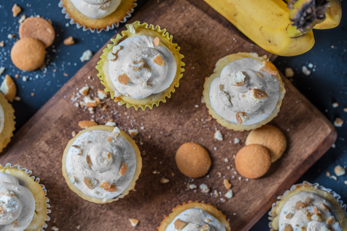 Banana Pudding Whiskey Cupcakes by Southern FATTY