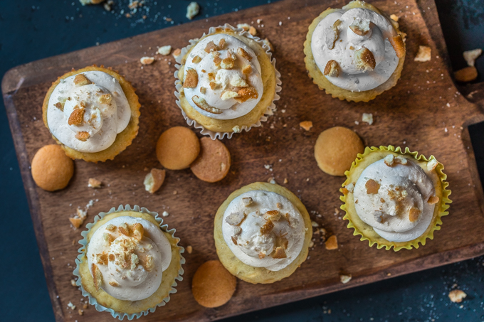 Banana Pudding Whiskey Cupcakes by Southern FATTY