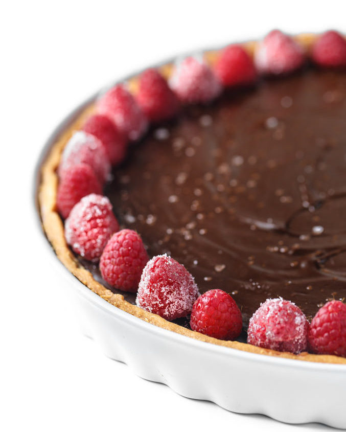 Simple Chocolate Ganache Tart by Southern Fatty