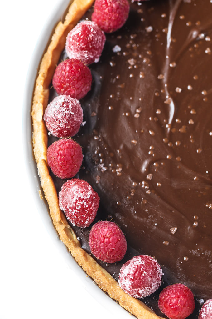 Simple Chocolate Ganache Tart by Southern Fatty