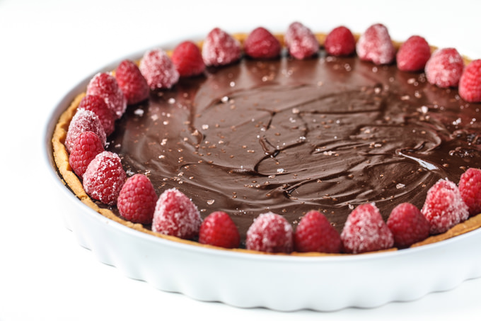 Simple Chocolate Ganache Tart by Southern Fatty