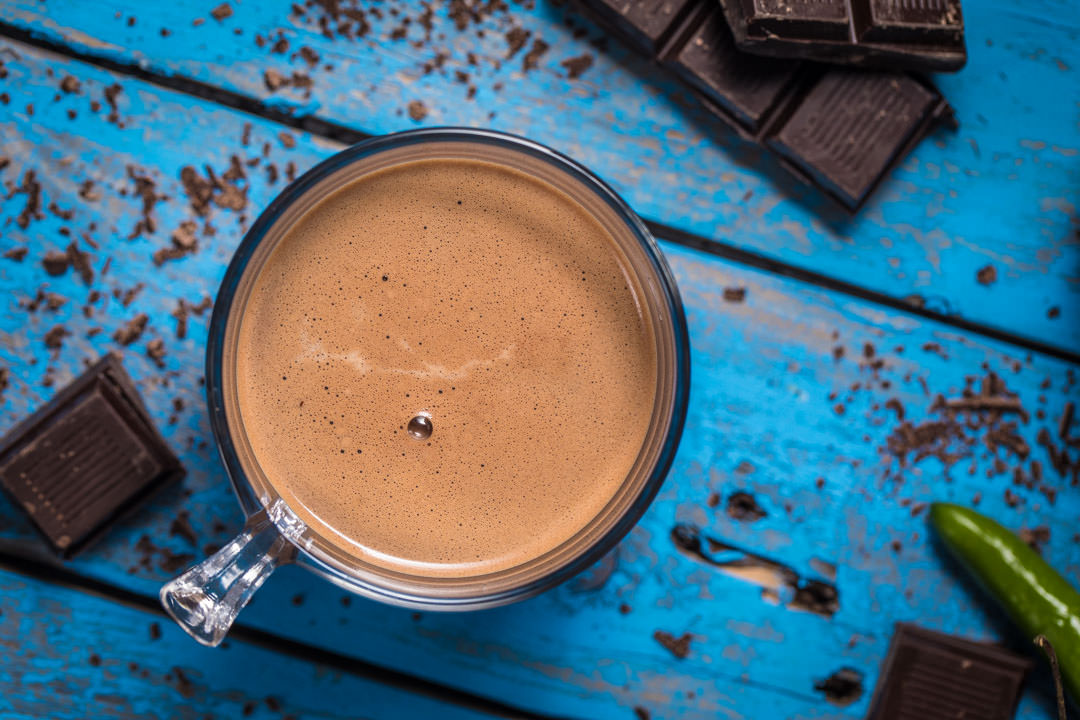 Mexican Hot Chocolate with Tequila Whipped Cream from SouthernFATTY.com