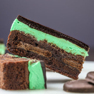 Thin Mint Ganache Brownies by Southern Fatty