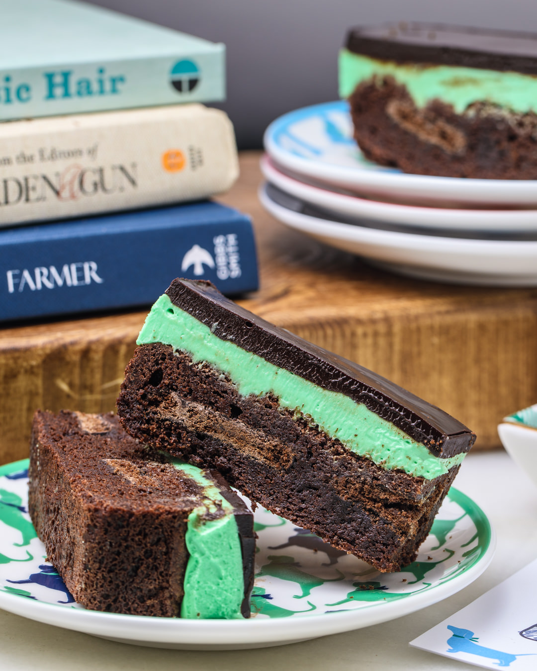 Thin Mint Ganache Brownies by Southern Fatty