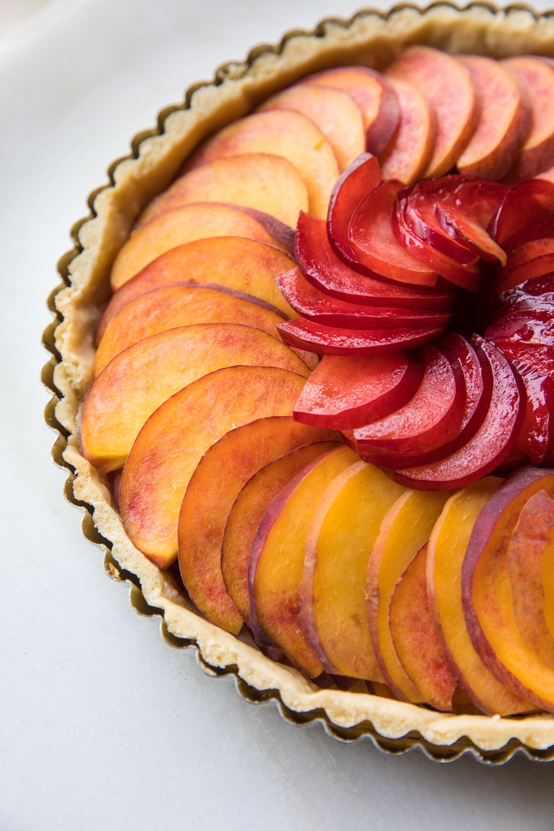 Tequila Glazed Peach Tart from Southern Fatty