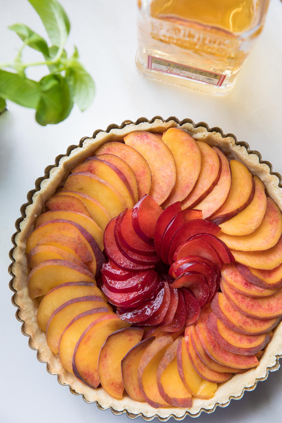 Tequila Glazed Peach Tart from Southern Fatty