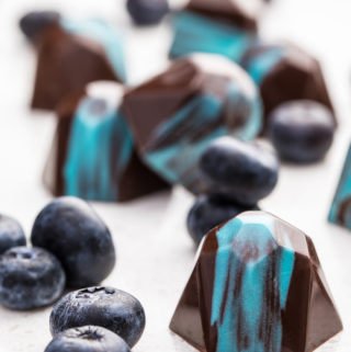 Blueberry Ganache Truffles from SouthernFatty