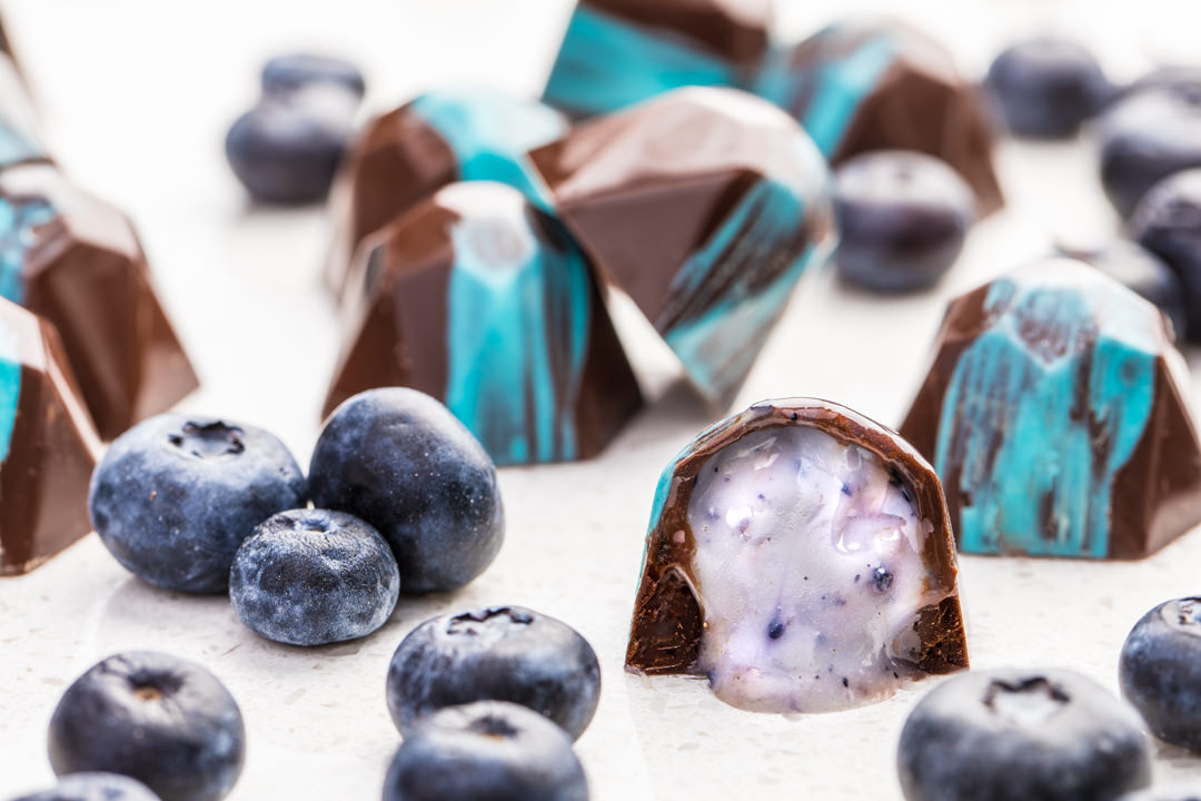 Blueberry Ganache Truffles from SouthernFatty