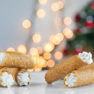 Brandy Snaps with Honey Whipped Cream - SouthernFatty.com