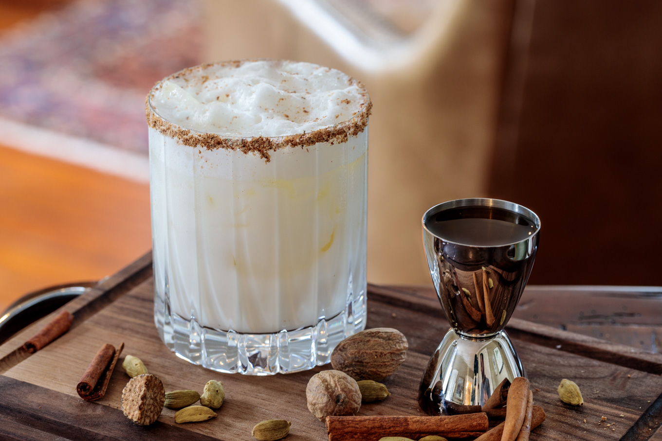 Bourbon Milk Punch from Southern Fatty