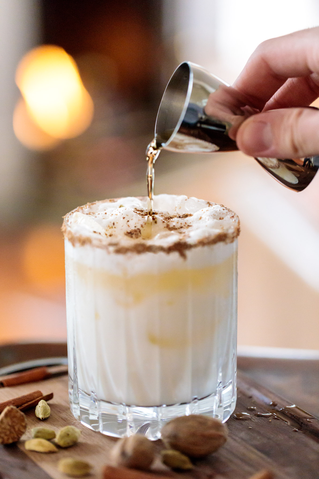 Bourbon Milk Punch from Southern Fatty