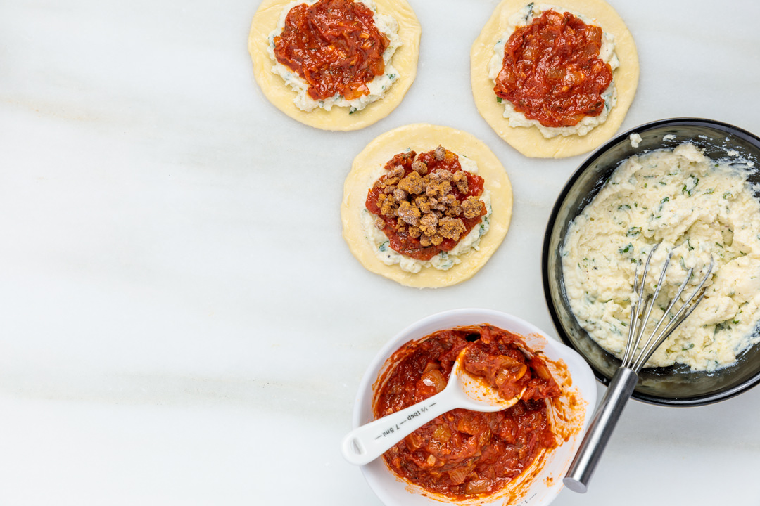 Assembling Lasagna Hand Pies