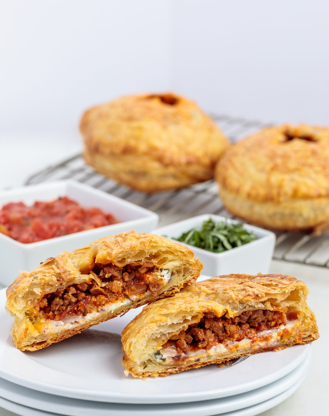 Baked Lasagna Hand Pies with Puff Pastry