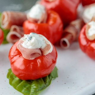 Goat Cheese Prosciutto Stuffed Peppadew Peppers