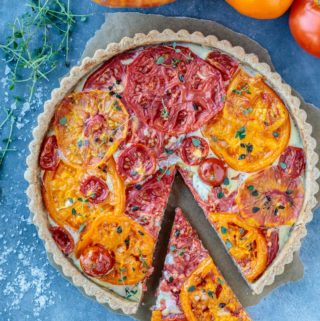 Tomato Tart with Walnut Wheat Crust