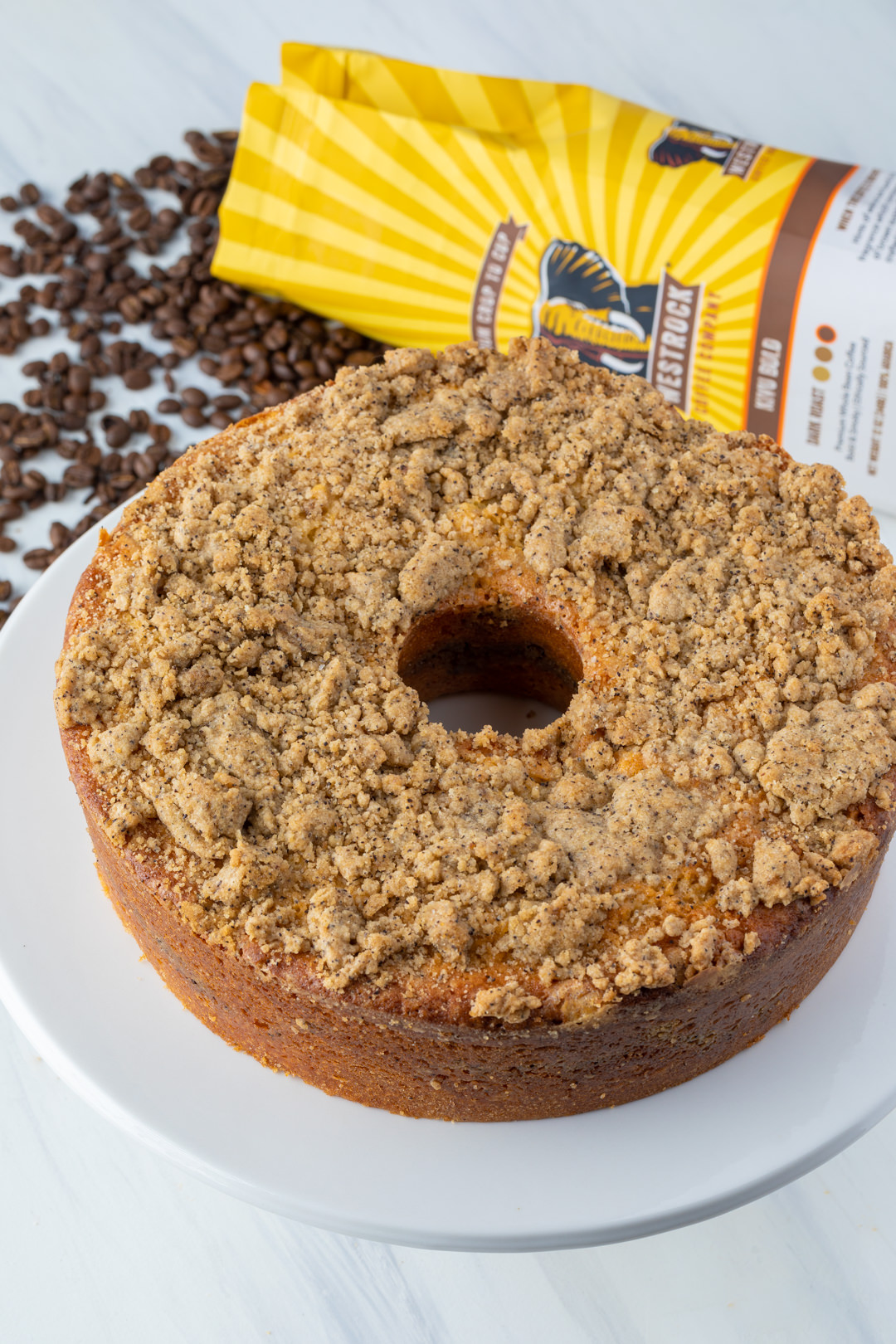 Coffee Cake recipe with Coffee Swirl, Coffee Streusel Crumble, Coffee Glaze