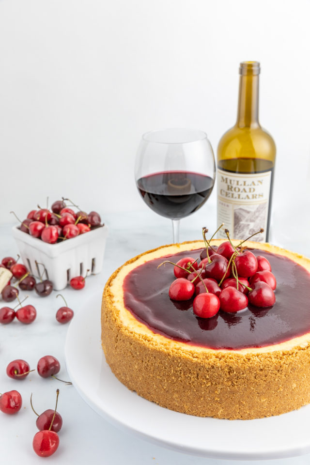 Red Wine Cherry Glazed Cheesecake Southern FATTY
