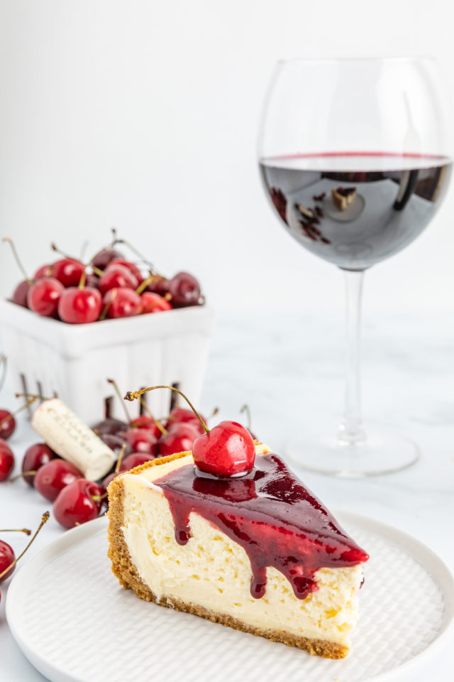 Red Wine Cherry Glazed Cheesecake Southern FATTY