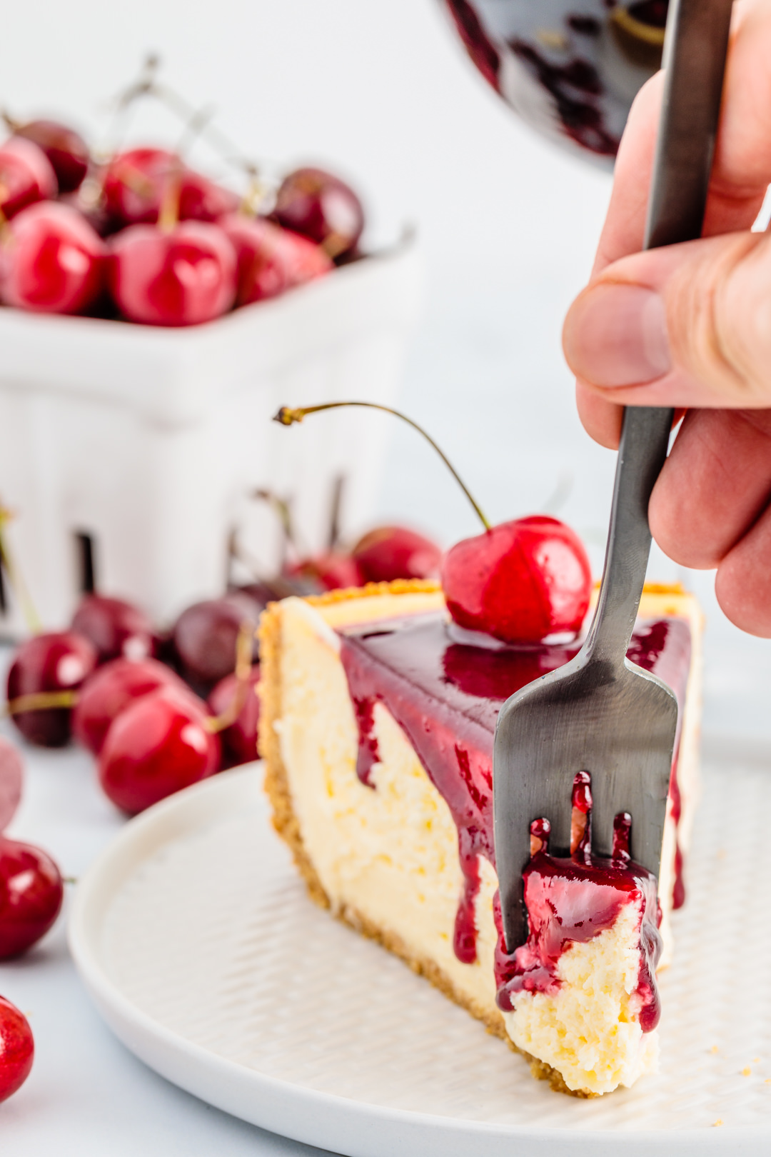 Red Wine Cherry Glazed Cheesecake Southern FATTY