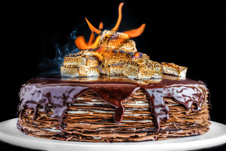 S'mores Crêpe Cake