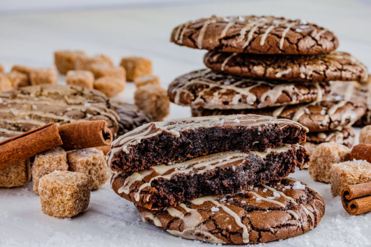 Whiskey Glazed Brownie Cookies