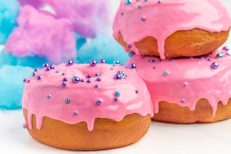 Cotton Candy Glazed Donuts