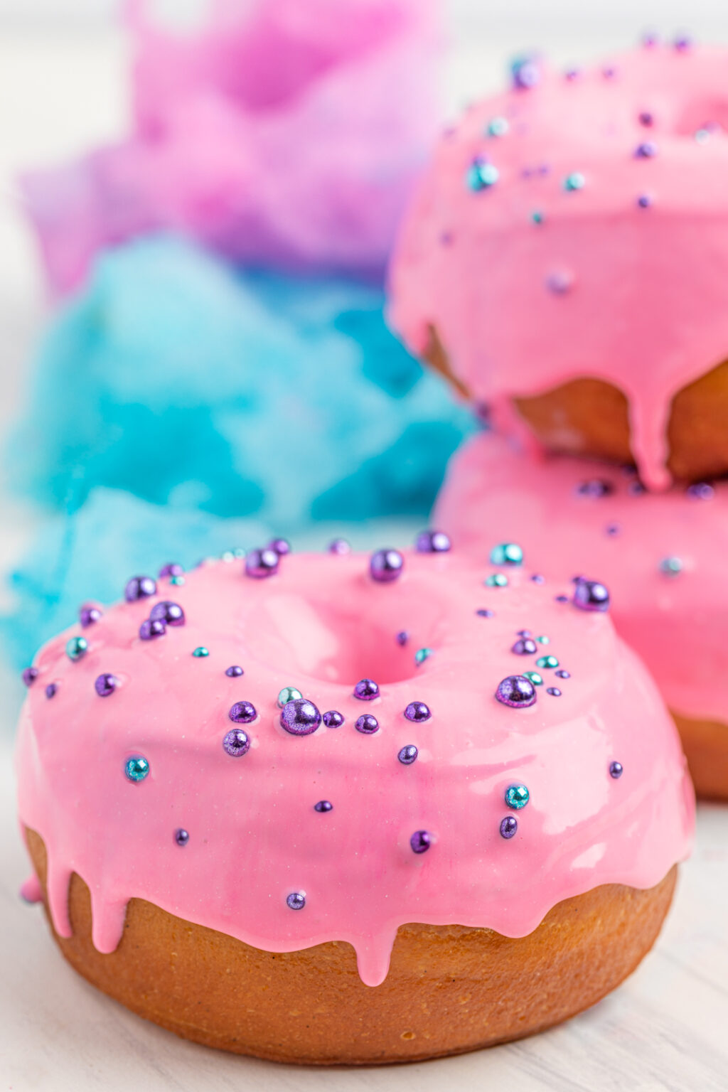 Cotton Candy Glazed Donuts Southern FATTY