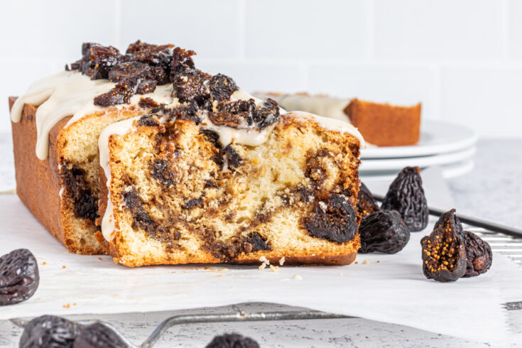 Honey Glazed Brown Sugar Fig Swirl Cake