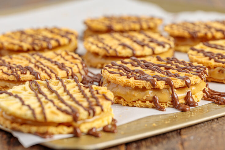 Pecan Pie Pizzelle Cookie Sandwiches