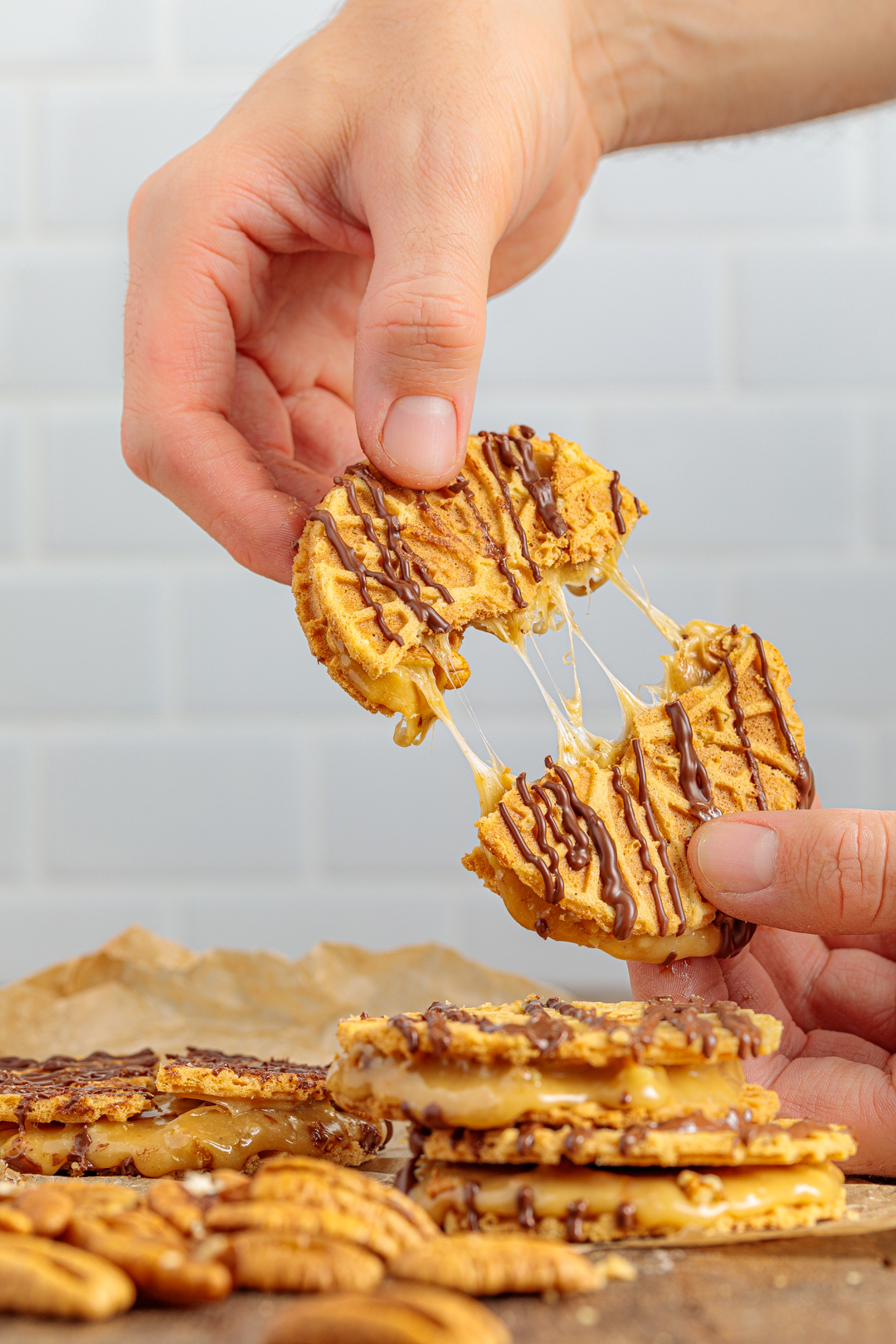Pecan Pie Pizzelle Cookie Sandwiches Southern Fatty