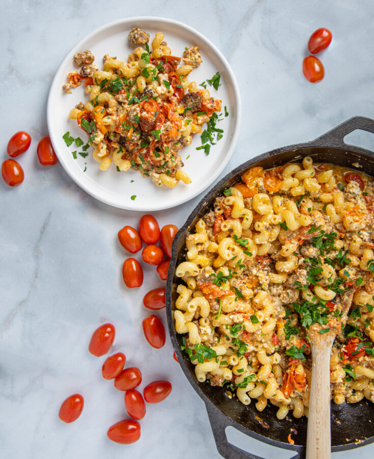 Sausage Feta Pasta Bake