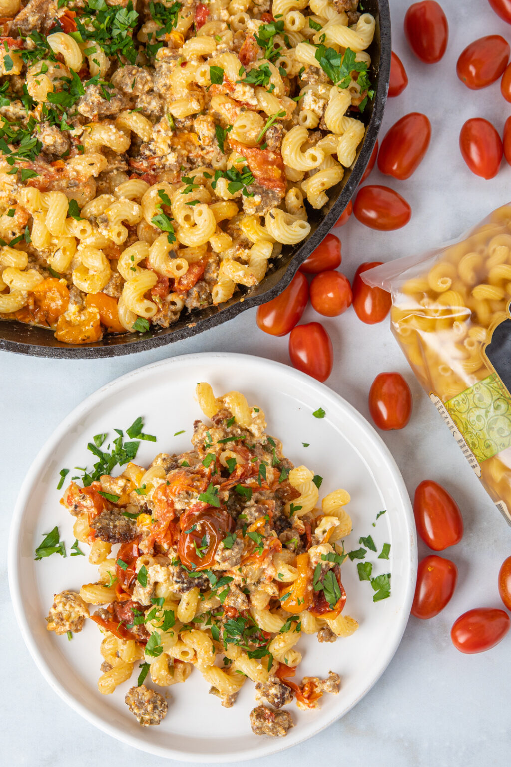 Creamy Sausage Feta Pasta Bake Southern FATTY