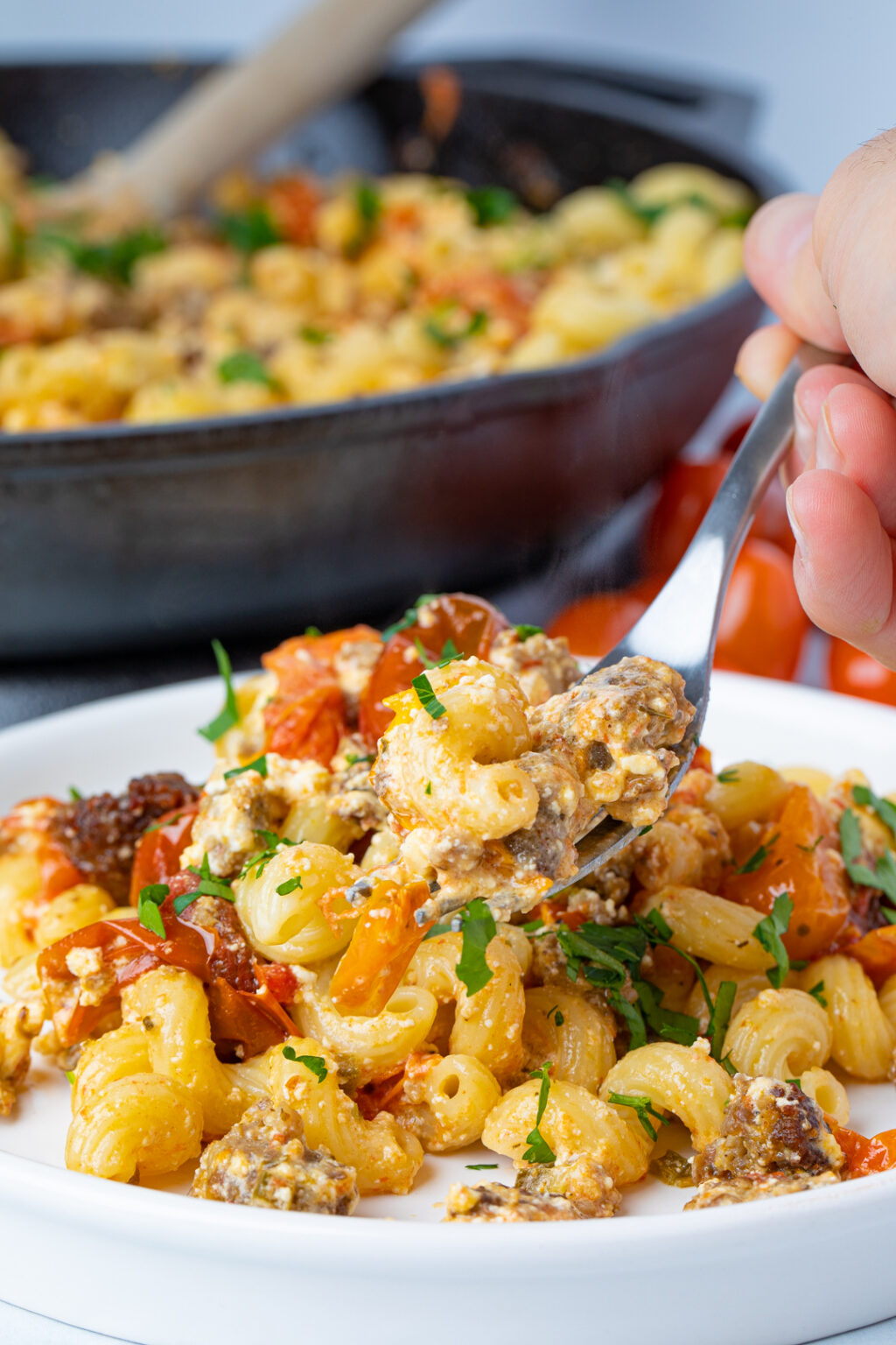 Creamy Sausage Feta Pasta Bake Southern FATTY