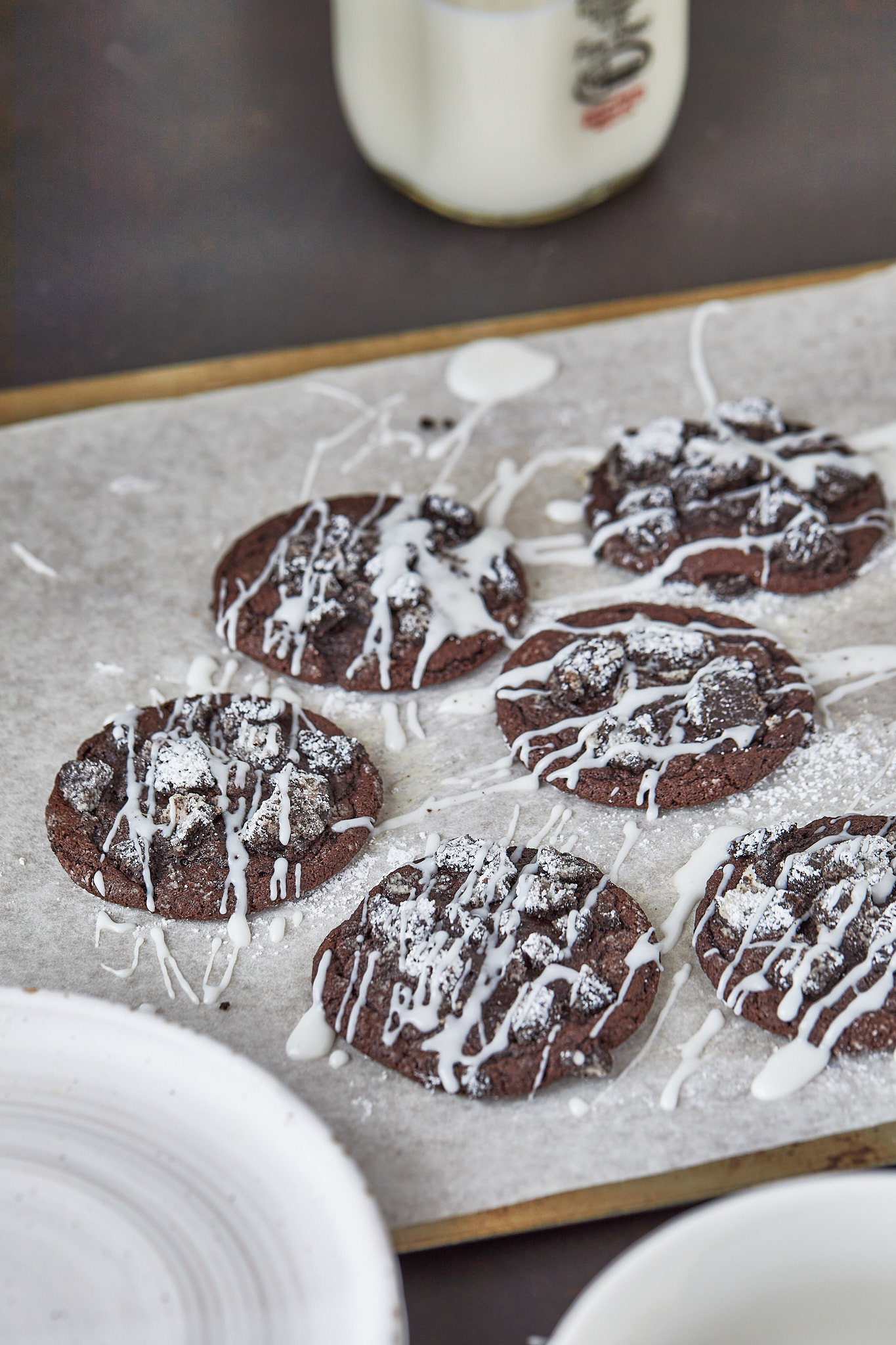 Chocolate Milk Cookies with Cookie Crumbles Southern FATTY