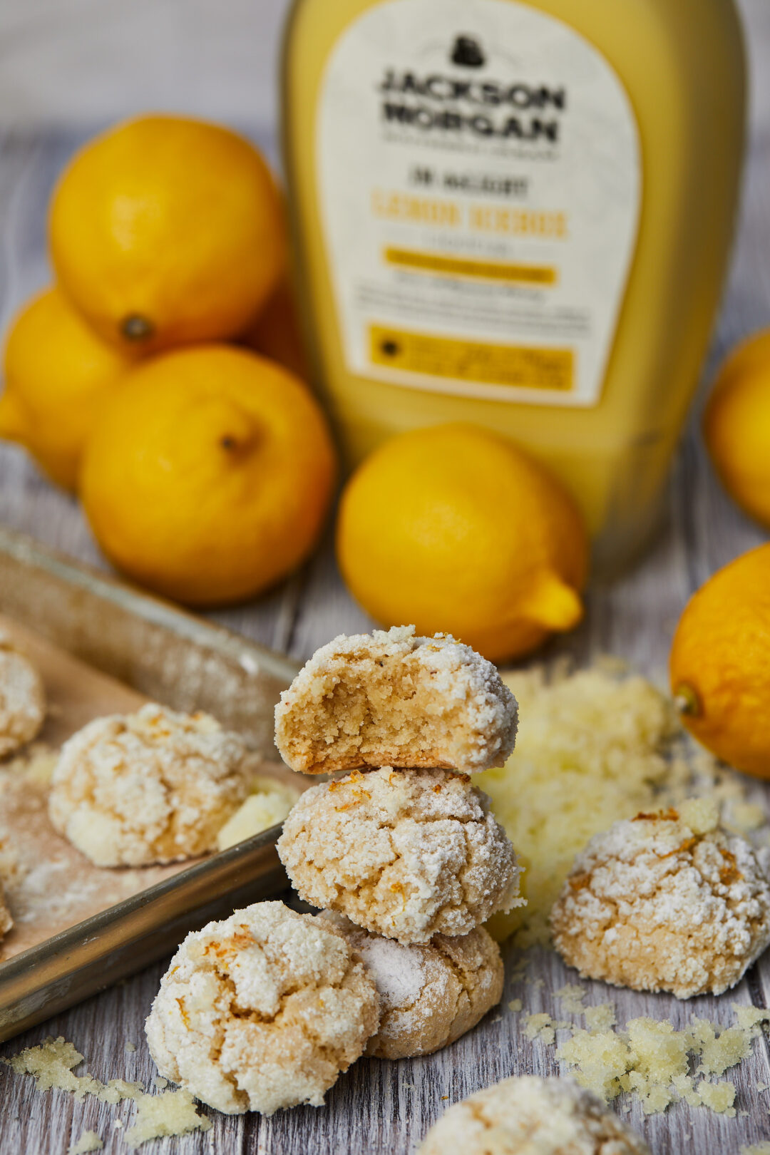 Lemon Whiskey Cream Amaretti Cookies